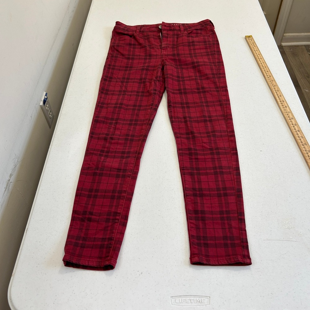 American Eagle Red Plaid Hi-Rise Jegging Ne(x)t Level Stretch Size 10 Regular